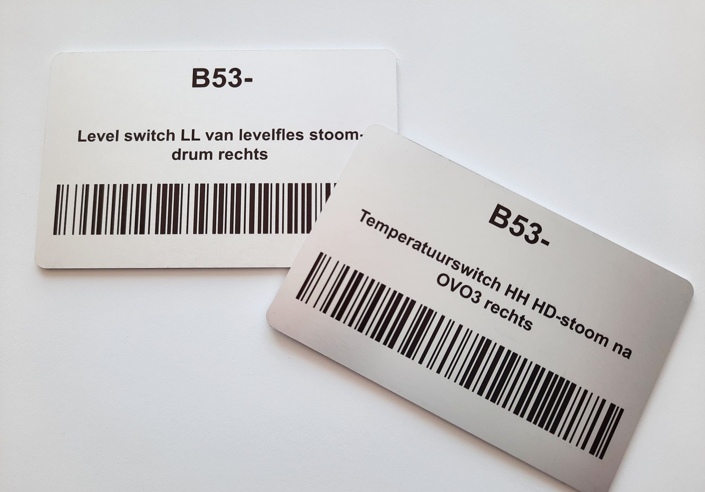 Aluminium - Barcode - Naamplaat - Frezen